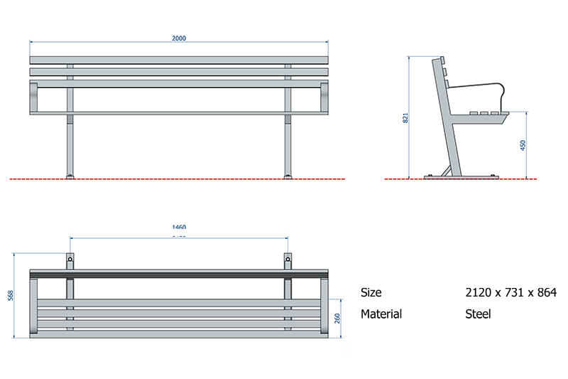 Park Bench (metal) II