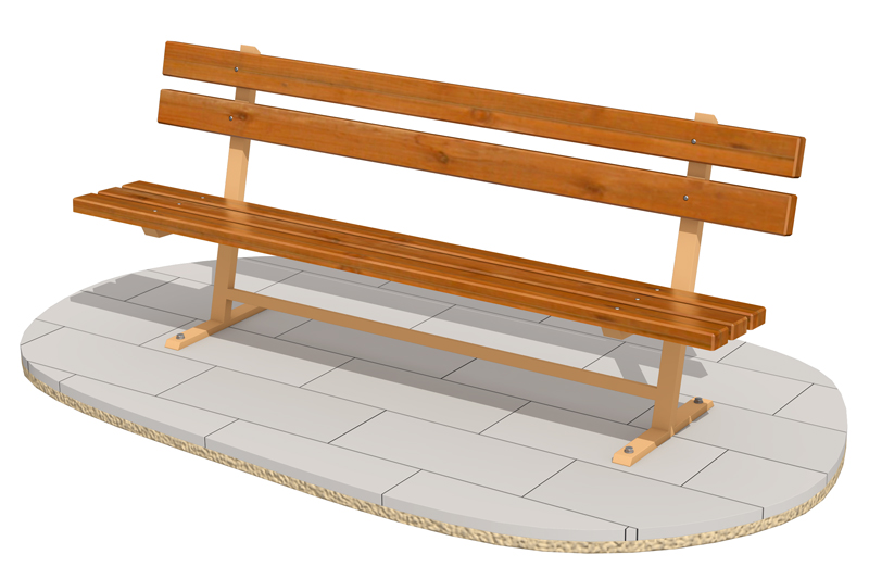 Park Bench (wood) IV